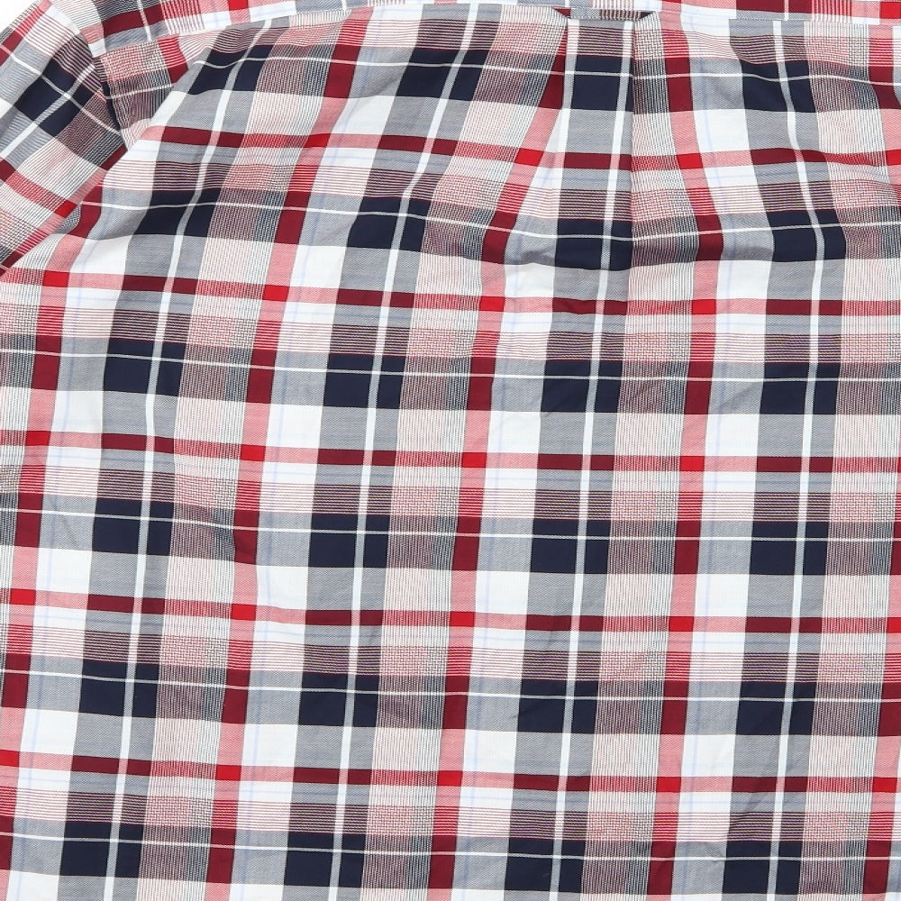 Blue Harbour Mens Red Check   Button-Up Size L
