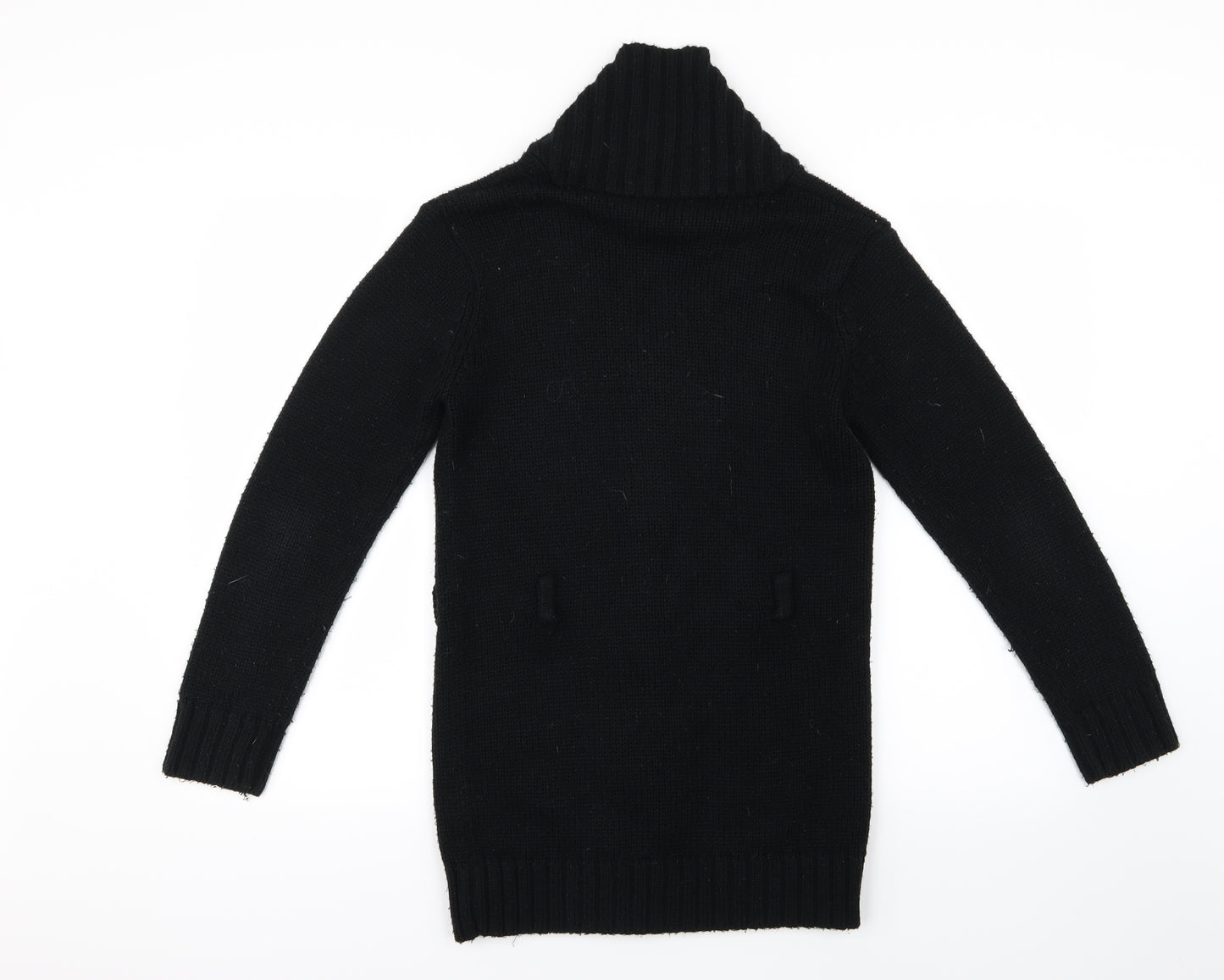 Back to School Boys Black  Knit Cardigan Jumper Size 11-12 Years