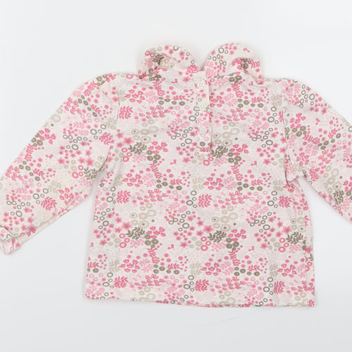 Tu  Girls Pink Geometric  Basic T-Shirt Size 6-9 Months