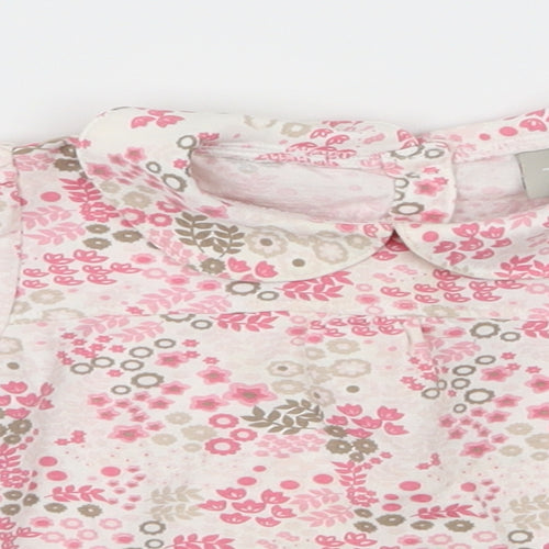 Tu  Girls Pink Geometric  Basic T-Shirt Size 6-9 Months