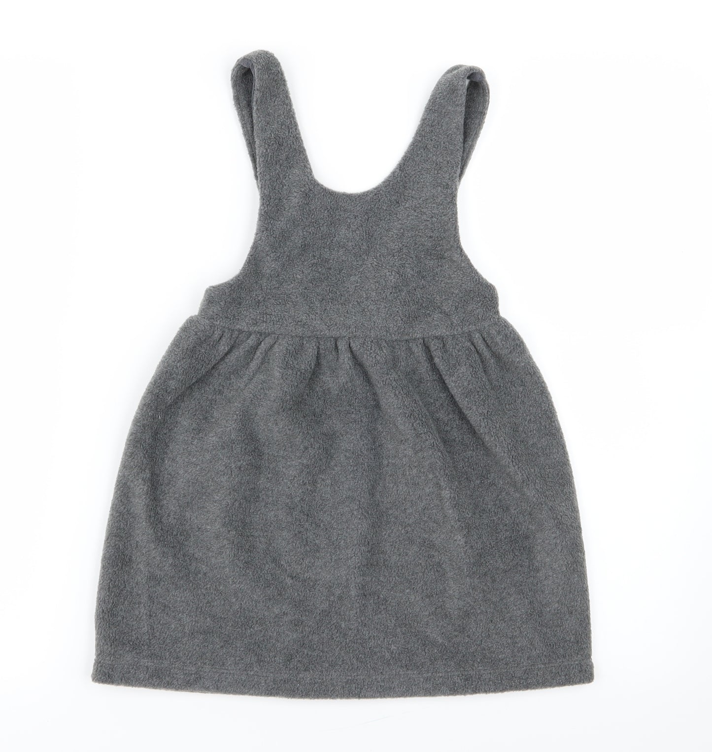 NEXT Girls Grey   Pinafore/Dungaree Dress  Size 4-5 Years