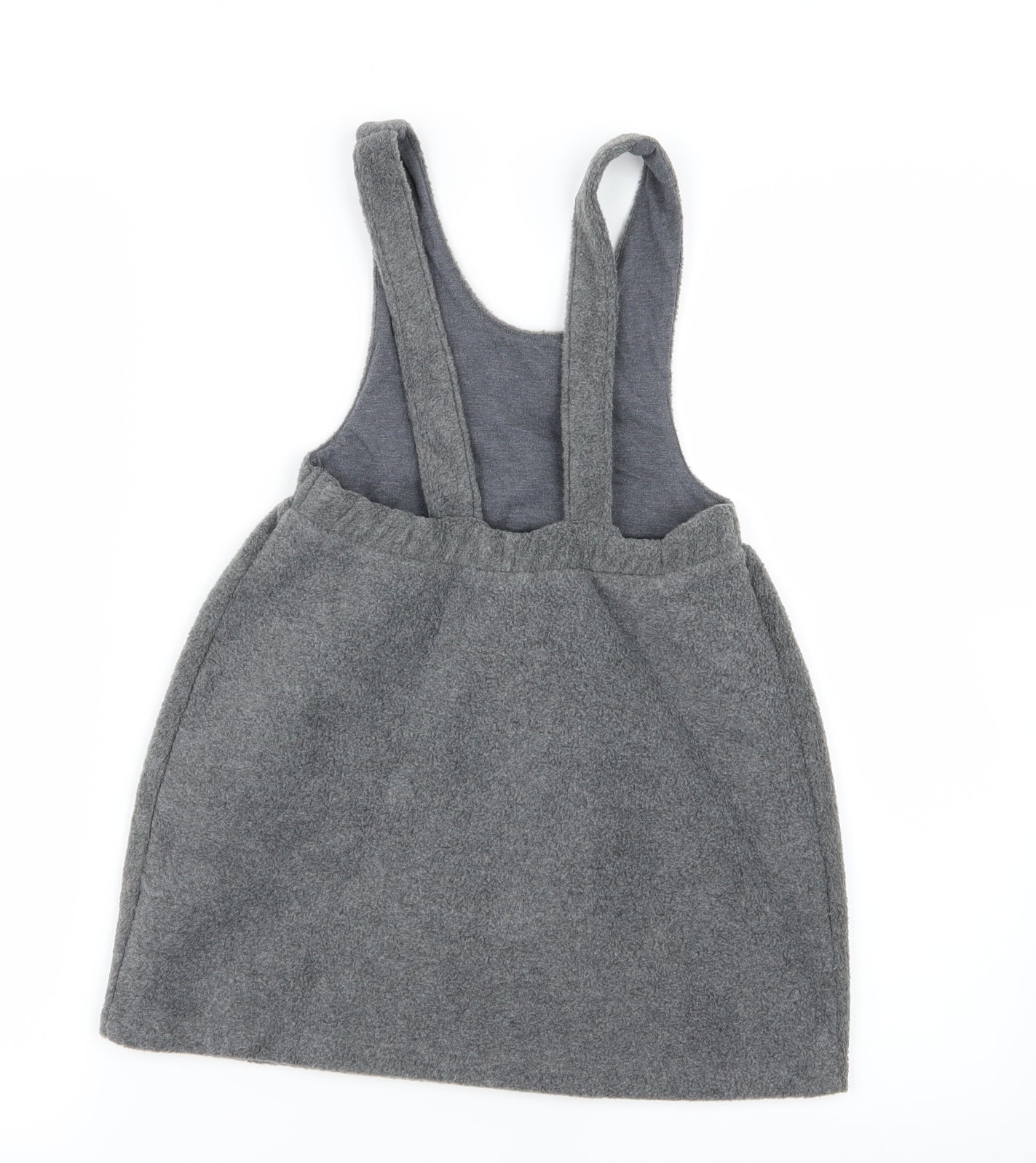 NEXT Girls Grey   Pinafore/Dungaree Dress  Size 4-5 Years
