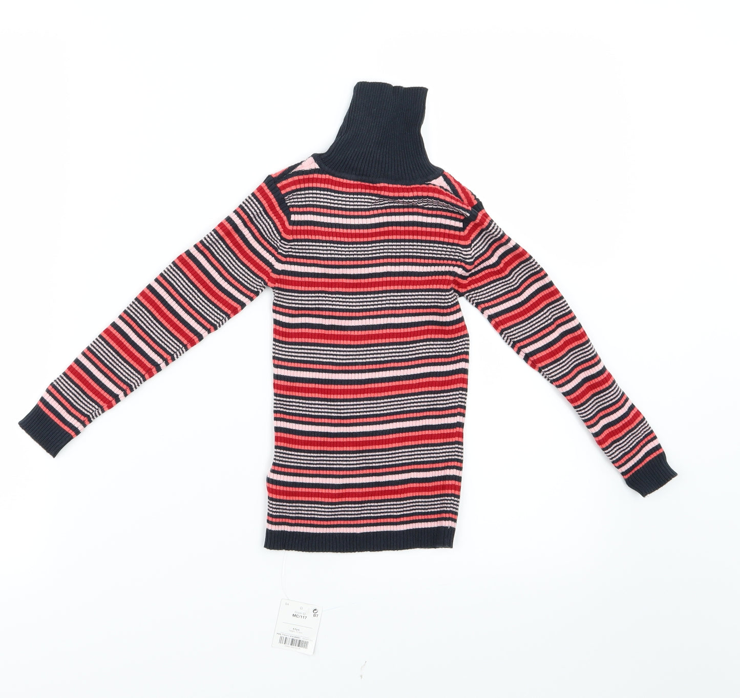 NEXT Girls Pink Striped  Basic T-Shirt Size 4-5 Years