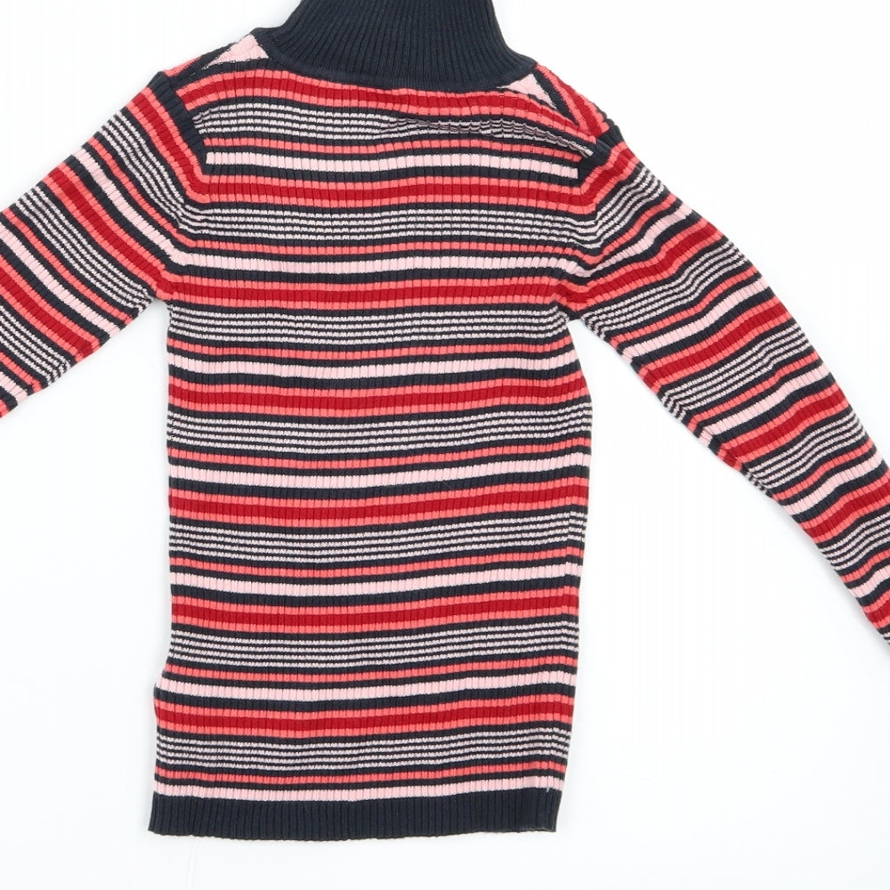 NEXT Girls Pink Striped  Basic T-Shirt Size 4-5 Years