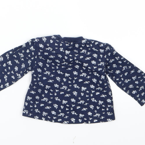 Early Days Girls Blue Floral  Basic T-Shirt Size Newborn