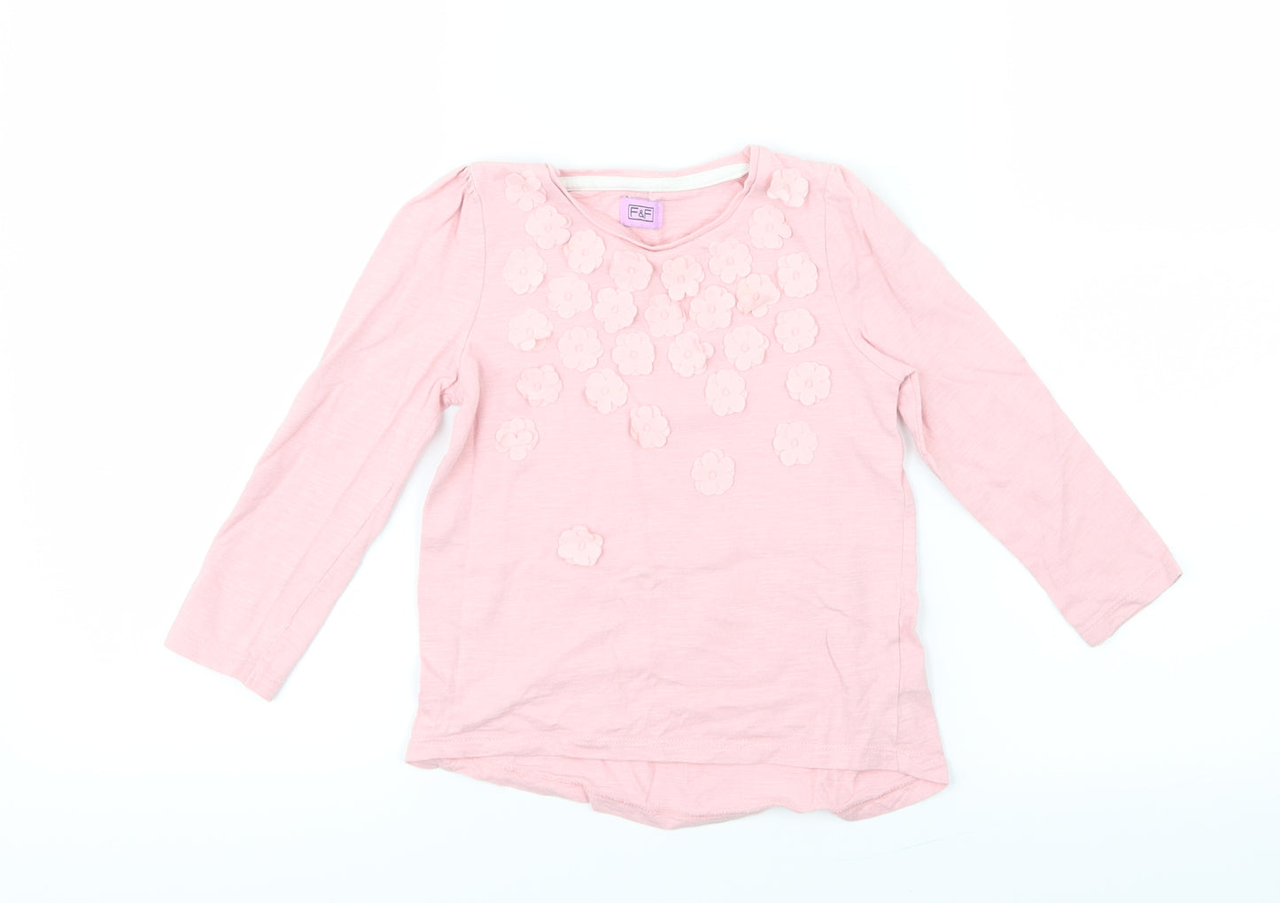 F&F Girls Pink   Basic T-Shirt Size 3-4 Years