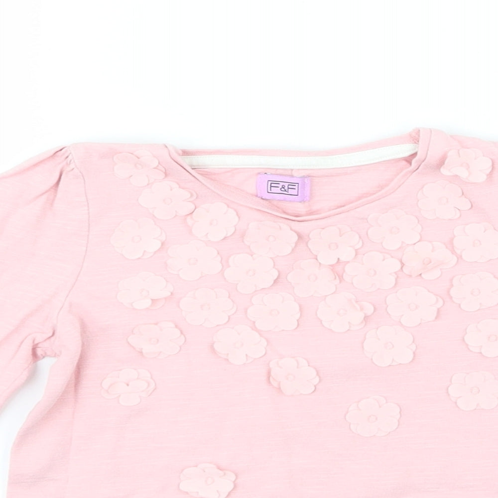 F&F Girls Pink   Basic T-Shirt Size 3-4 Years