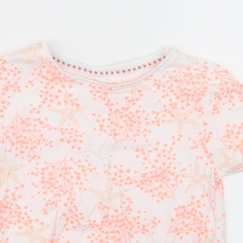 F&F Girls Orange Geometric  Basic T-Shirt Size 5-6 Years