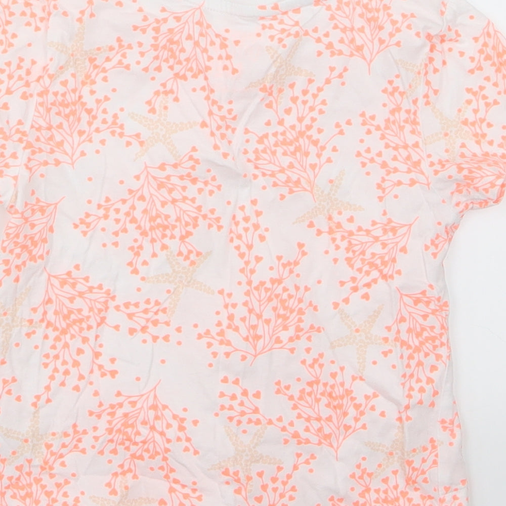 F&F Girls Orange Geometric  Basic T-Shirt Size 5-6 Years