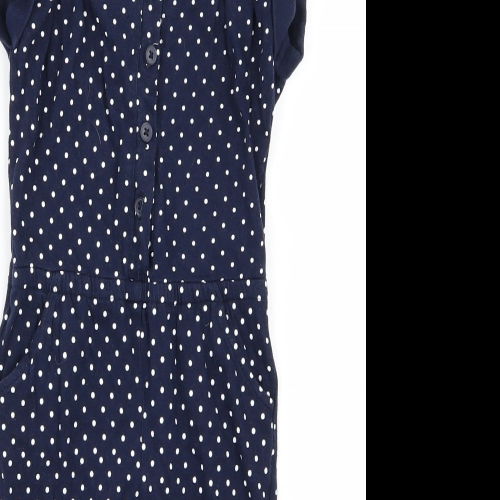 Young Dimension Girls Blue Polka Dot  Jumpsuit Outfit/Set Size 18-24 Months