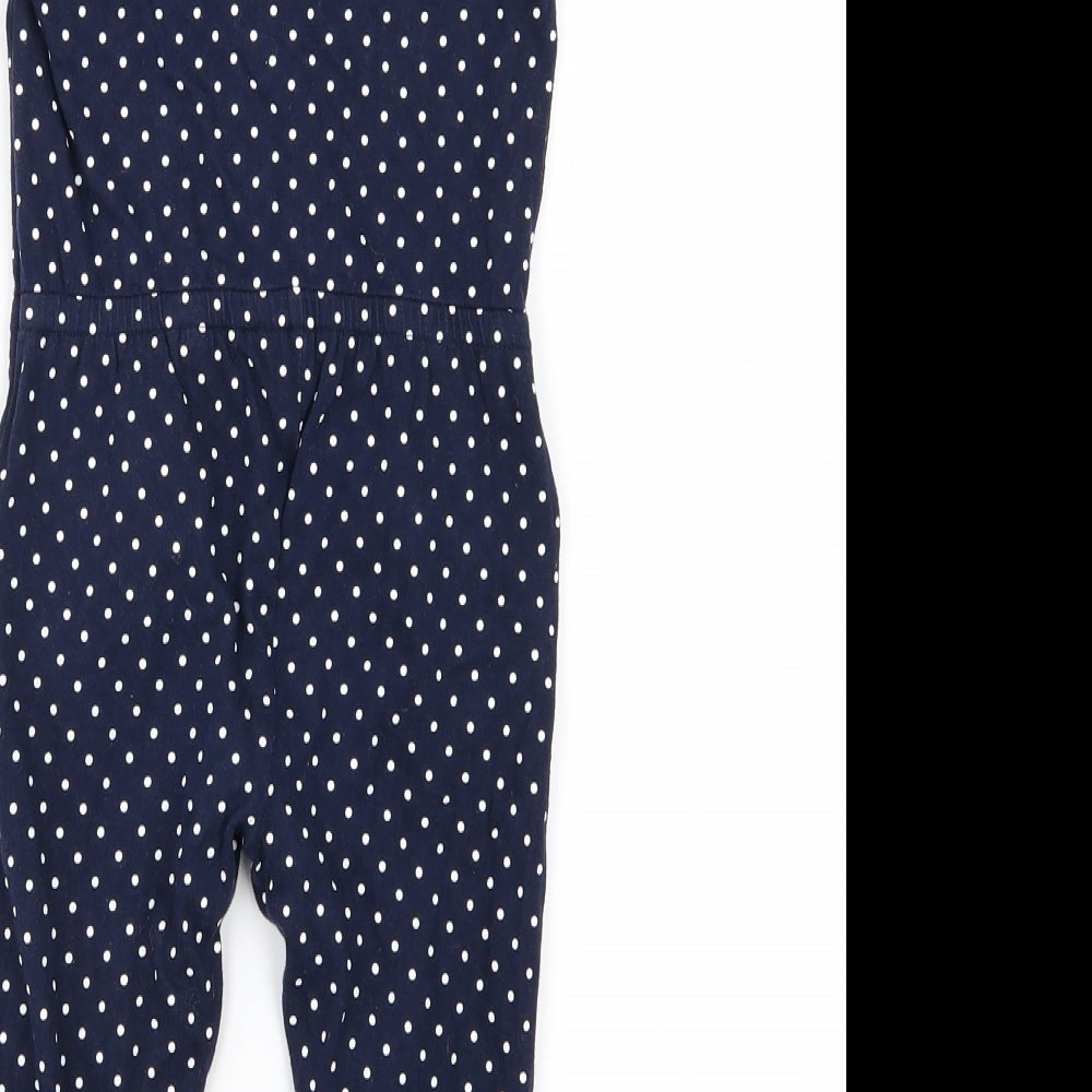 Young Dimension Girls Blue Polka Dot  Jumpsuit Outfit/Set Size 18-24 Months