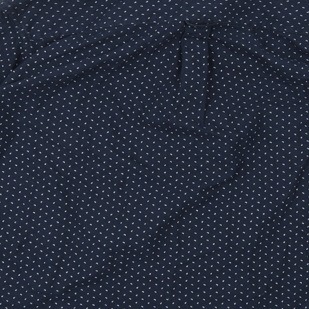 Tu  Mens Blue Paisley   Button-Up Size M