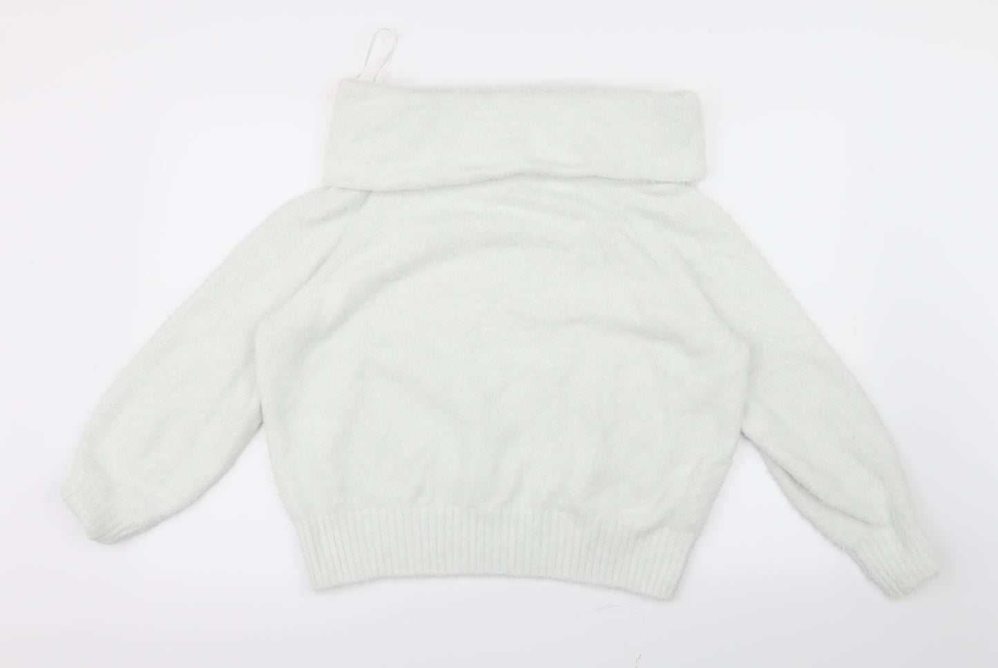 H&M Womens White  Knit Pullover Jumper Size S