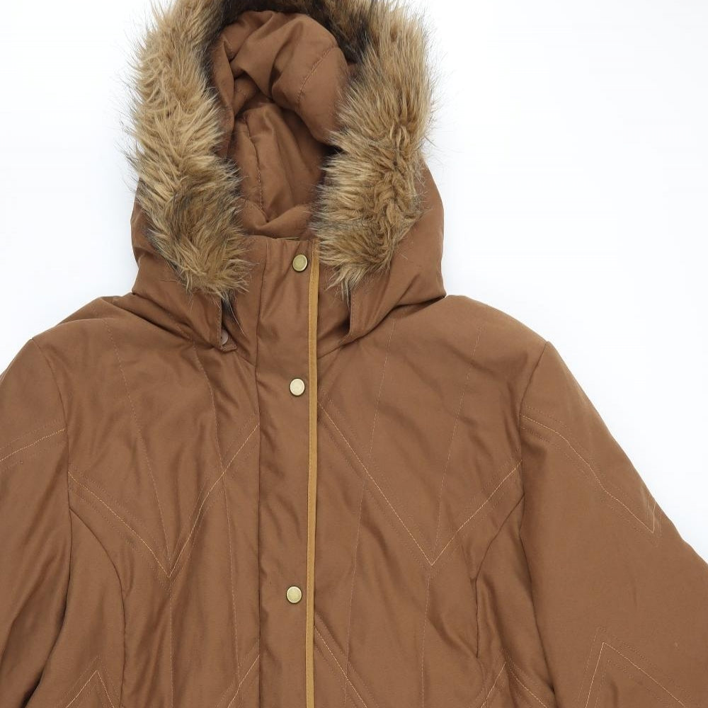 Marks and Spencer Womens Brown   Jacket Coat Size 20