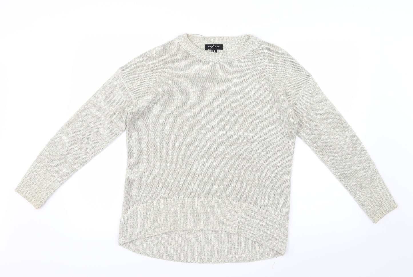 New Look Womens White  Knit Pullover Jumper Size S