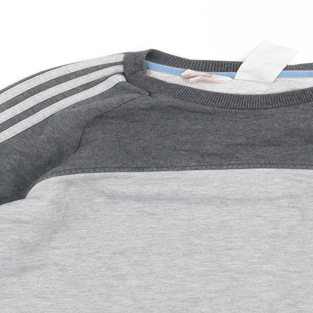 adidas Boys Grey   Pullover Jumper Size 11-12 Years
