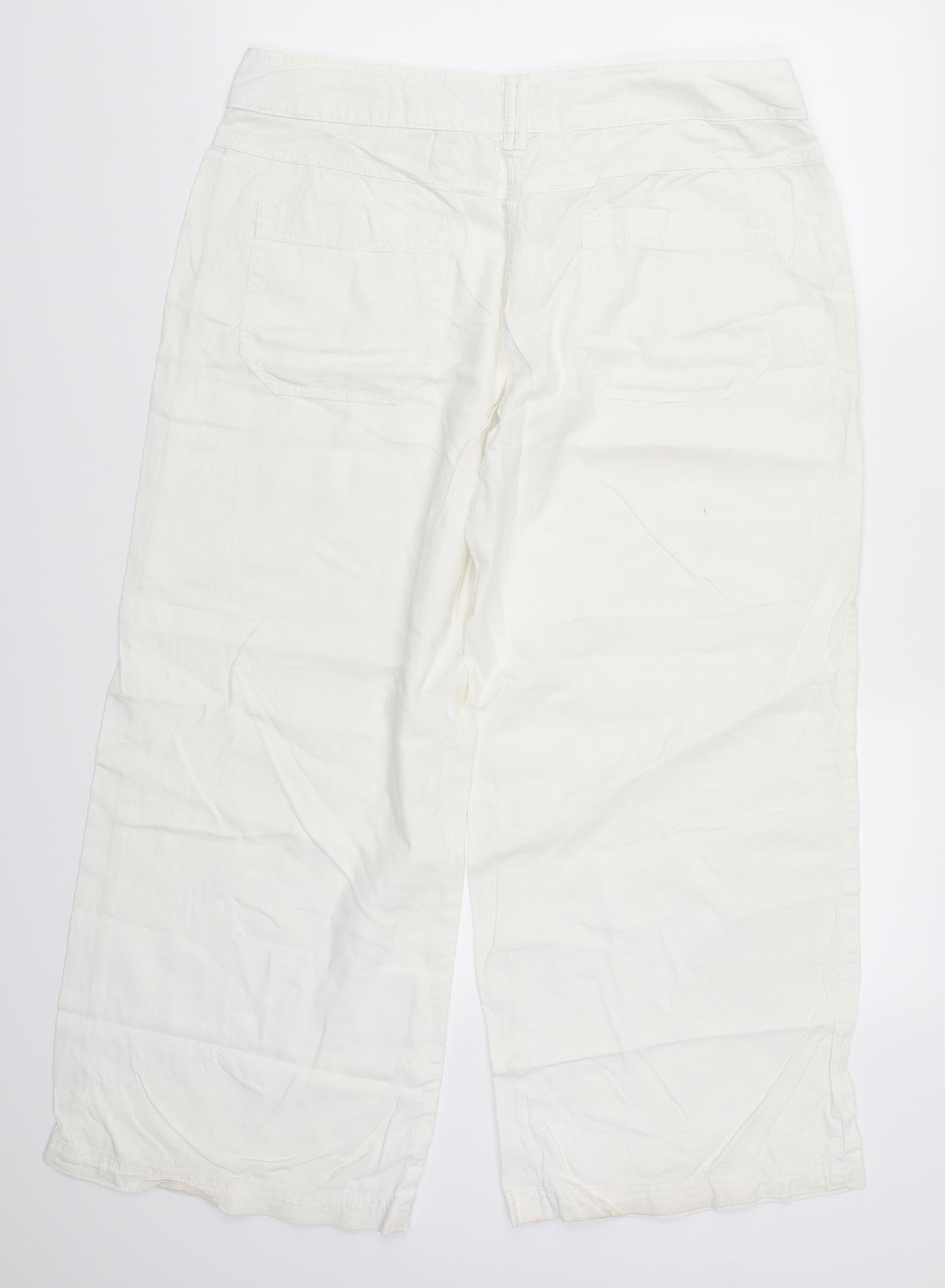 NEXT Womens White   Trousers  Size 16 L26.5 in