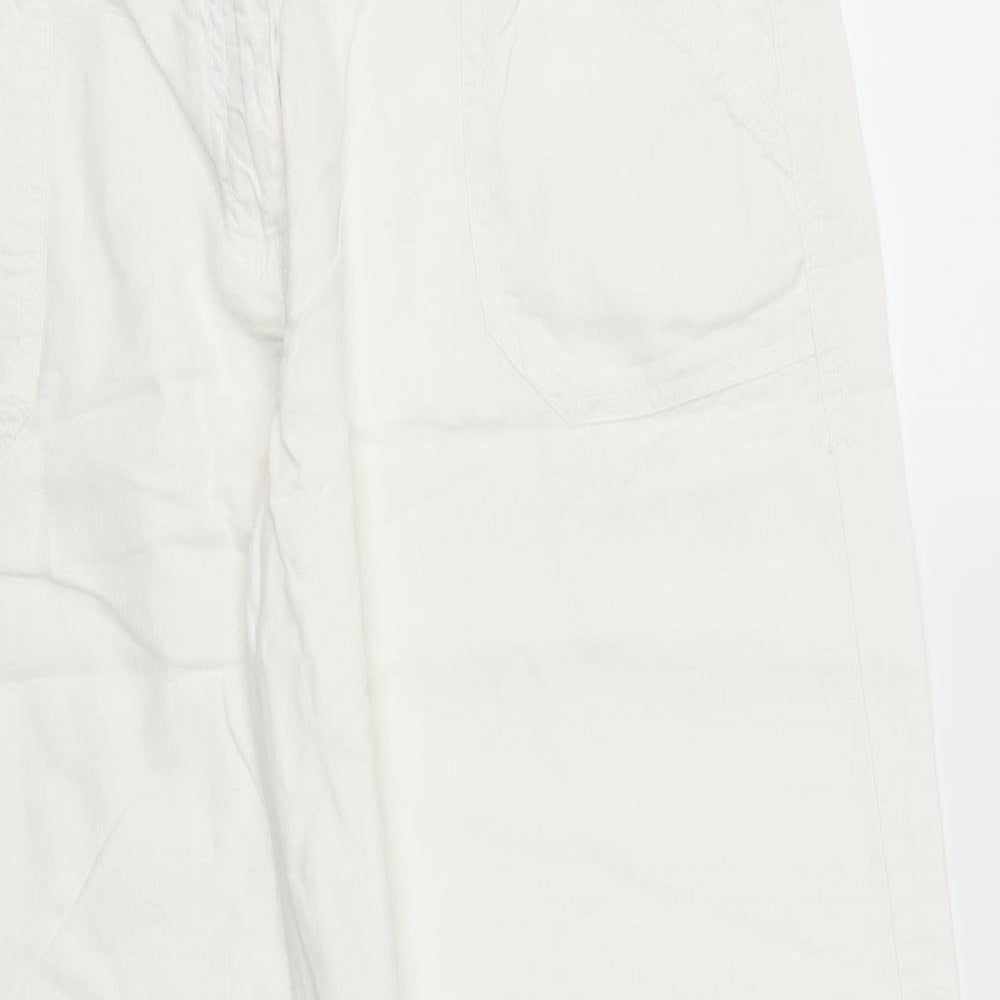 NEXT Womens White   Trousers  Size 16 L26.5 in