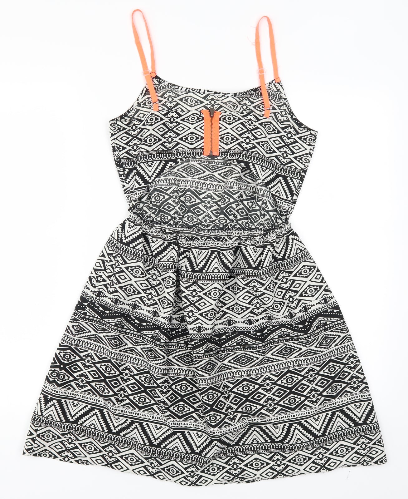 Atmosphere Womens Grey Geometric  Skater Dress  Size 8