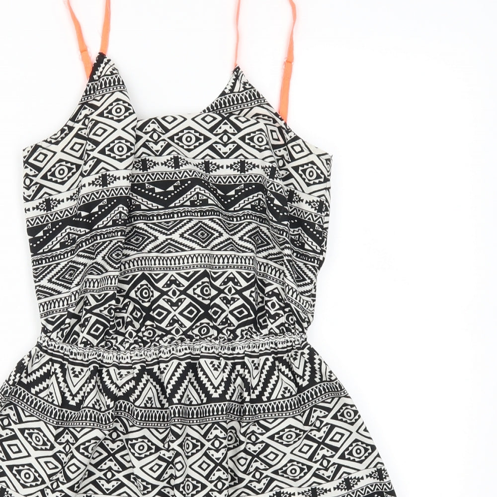 Atmosphere Womens Grey Geometric  Skater Dress  Size 8