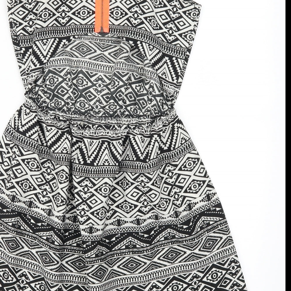 Atmosphere Womens Grey Geometric  Skater Dress  Size 8