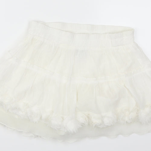 Rachel & Chloe Womens White  Rayon Skater Skirt Size M