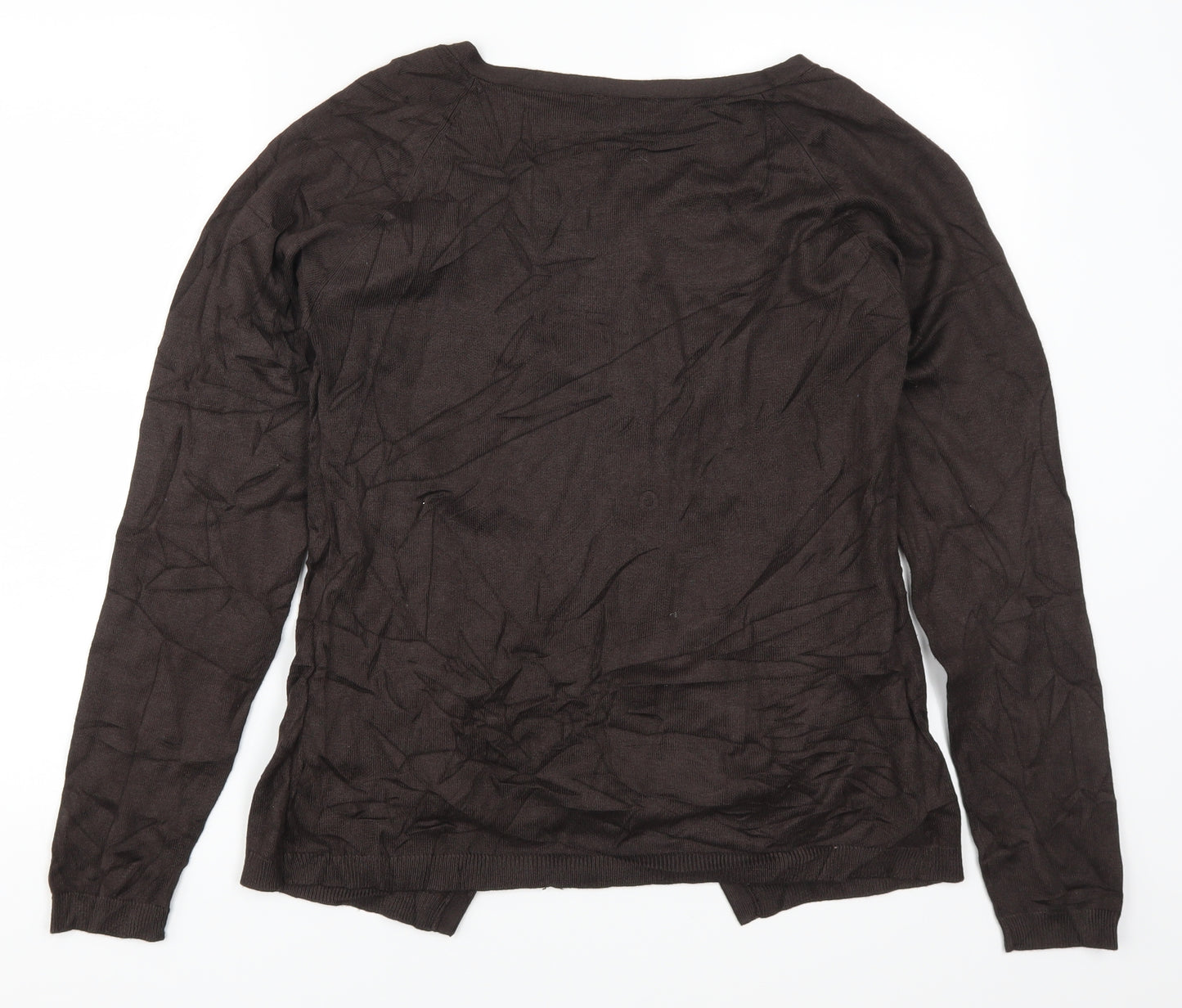 Authentic Knits Womens Brown Animal Print  Cardigan Jumper Size 12  - Cardigan and Top All in One