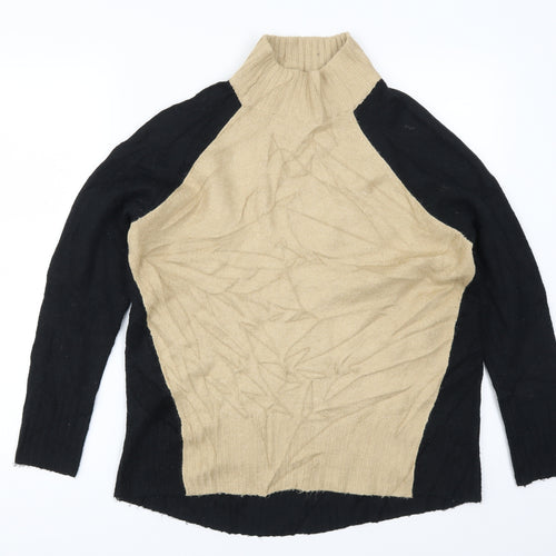 M&Co Womens Beige   Pullover Jumper Size 10  - Colour Block