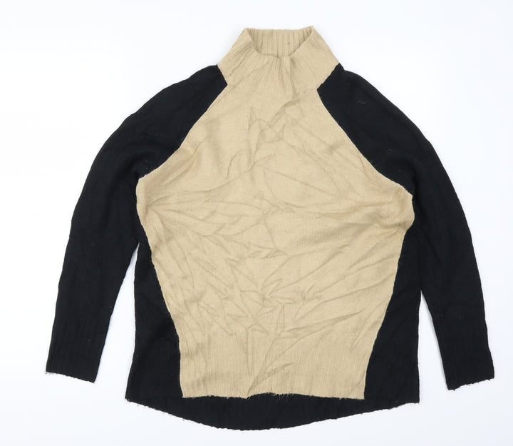M&Co Womens Beige Pullover Jumper Size 10 - Colour Block