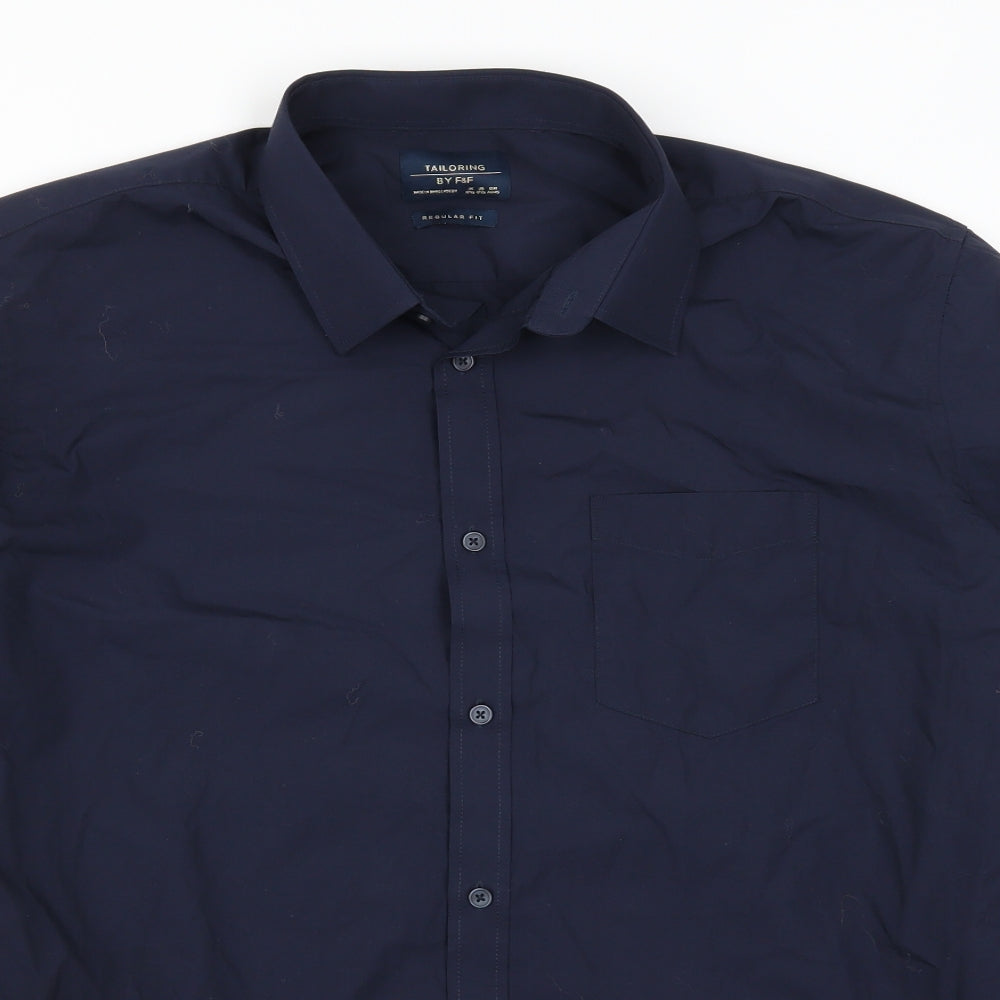 F&F Mens Blue    Button-Up Size XL