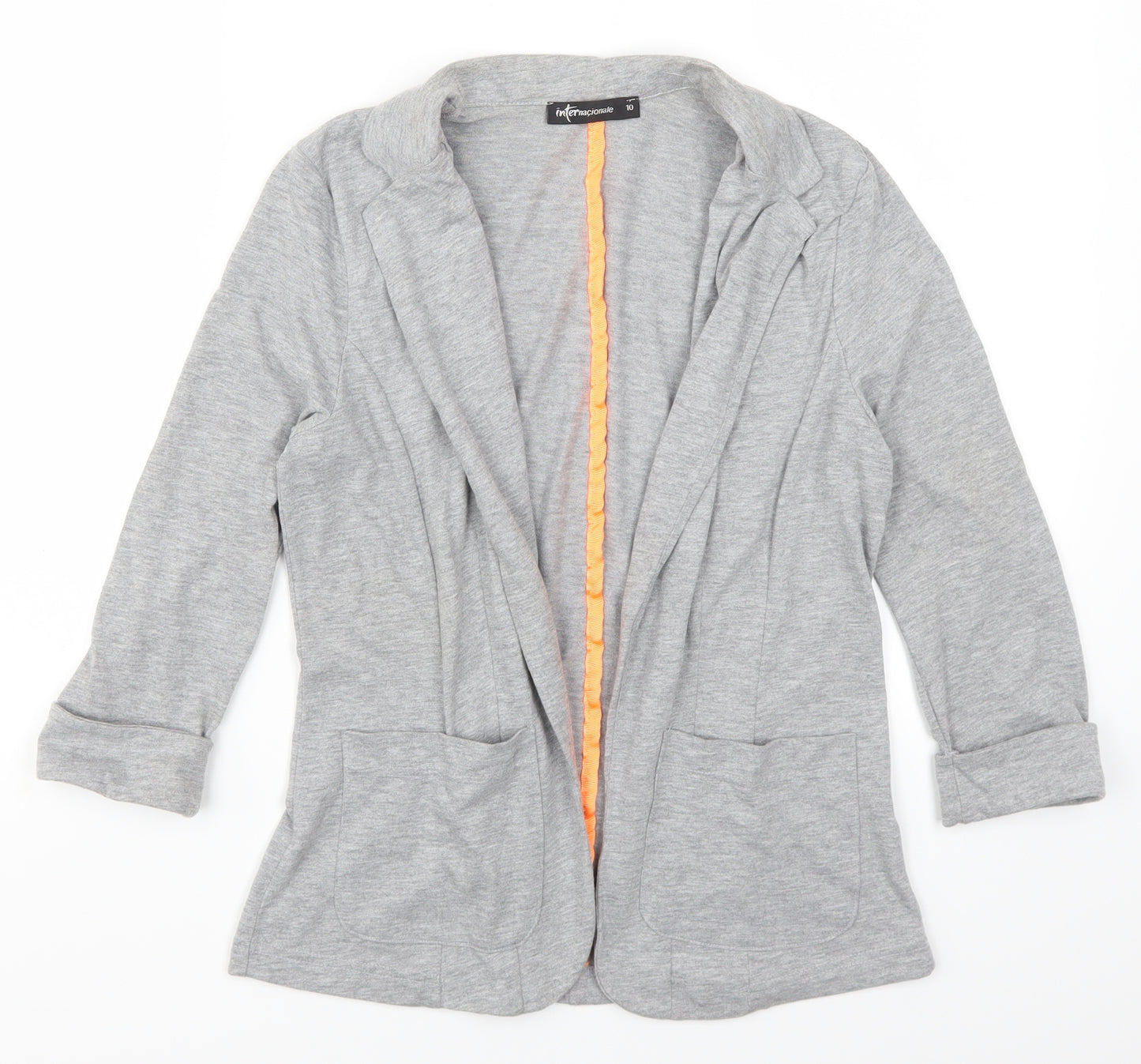 Internationale Womens Grey   Jacket Blazer Size 10