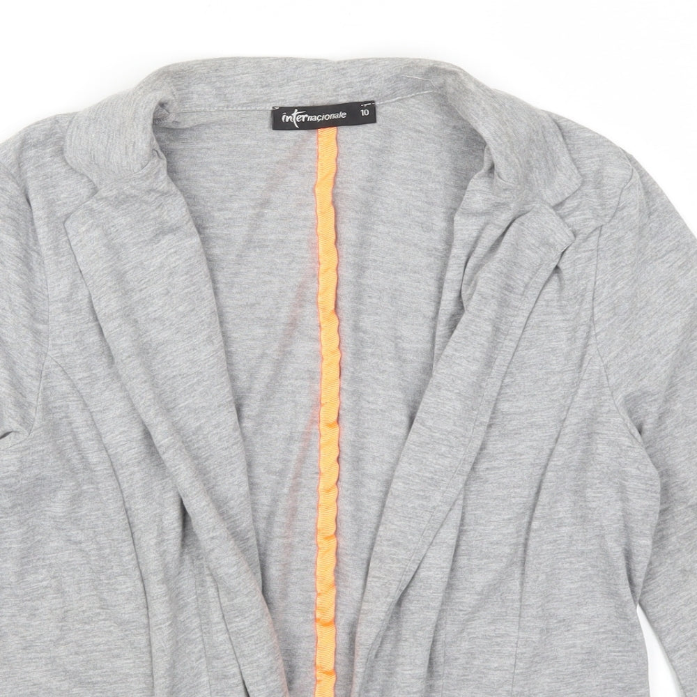 Internationale Womens Grey   Jacket Blazer Size 10