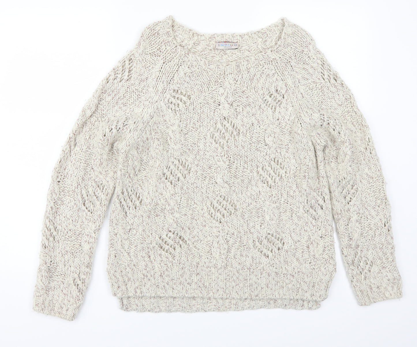 Marks and Spencer Womens Beige   Pullover Jumper Size 14