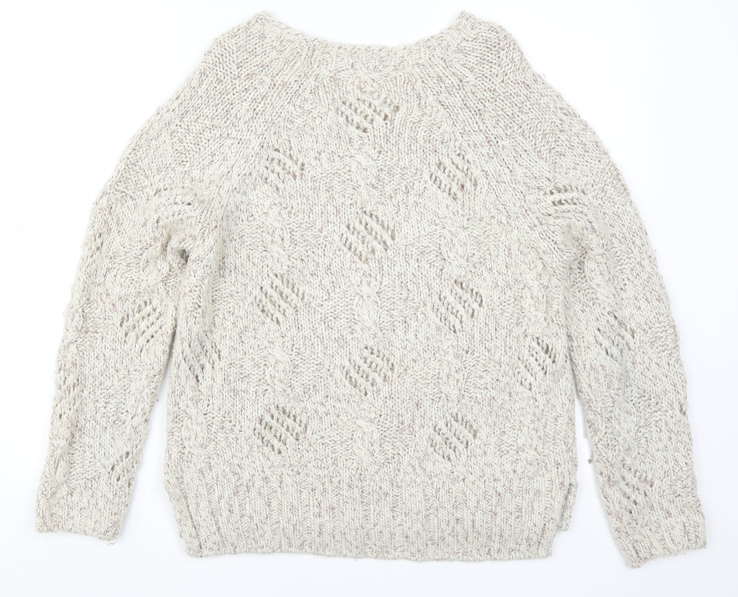 Marks and Spencer Womens Beige   Pullover Jumper Size 14