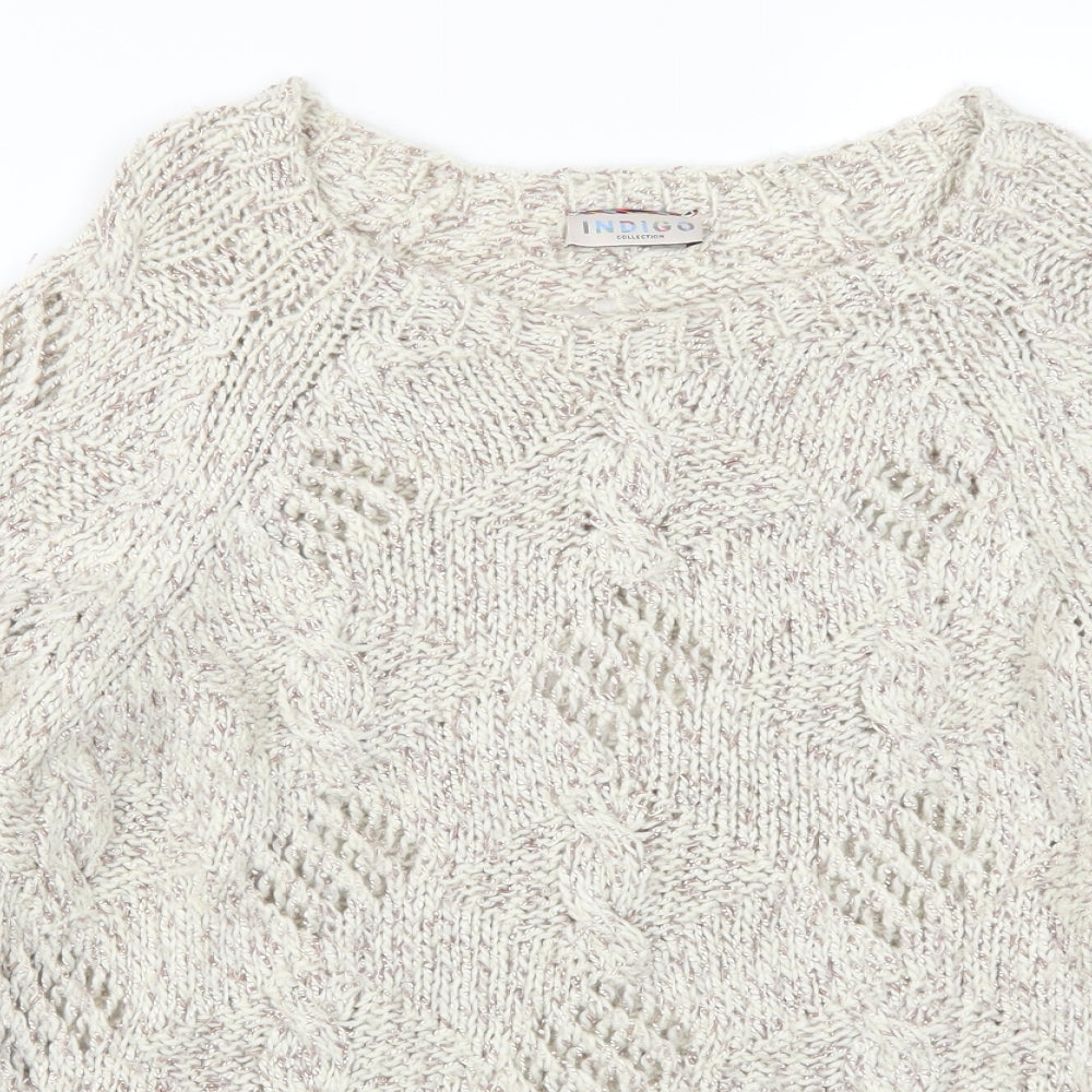 Marks and Spencer Womens Beige   Pullover Jumper Size 14