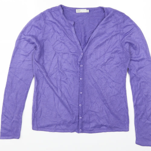Debbie Morgan Womens Purple   Cardigan Jumper Size M