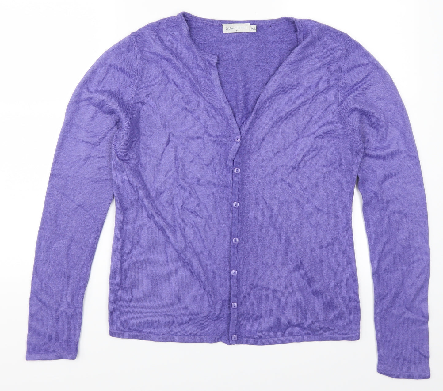 Debbie Morgan Womens Purple   Cardigan Jumper Size M
