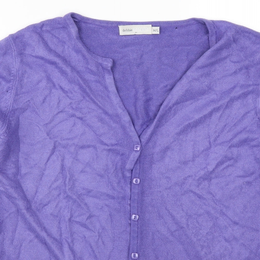Debbie Morgan Womens Purple   Cardigan Jumper Size M