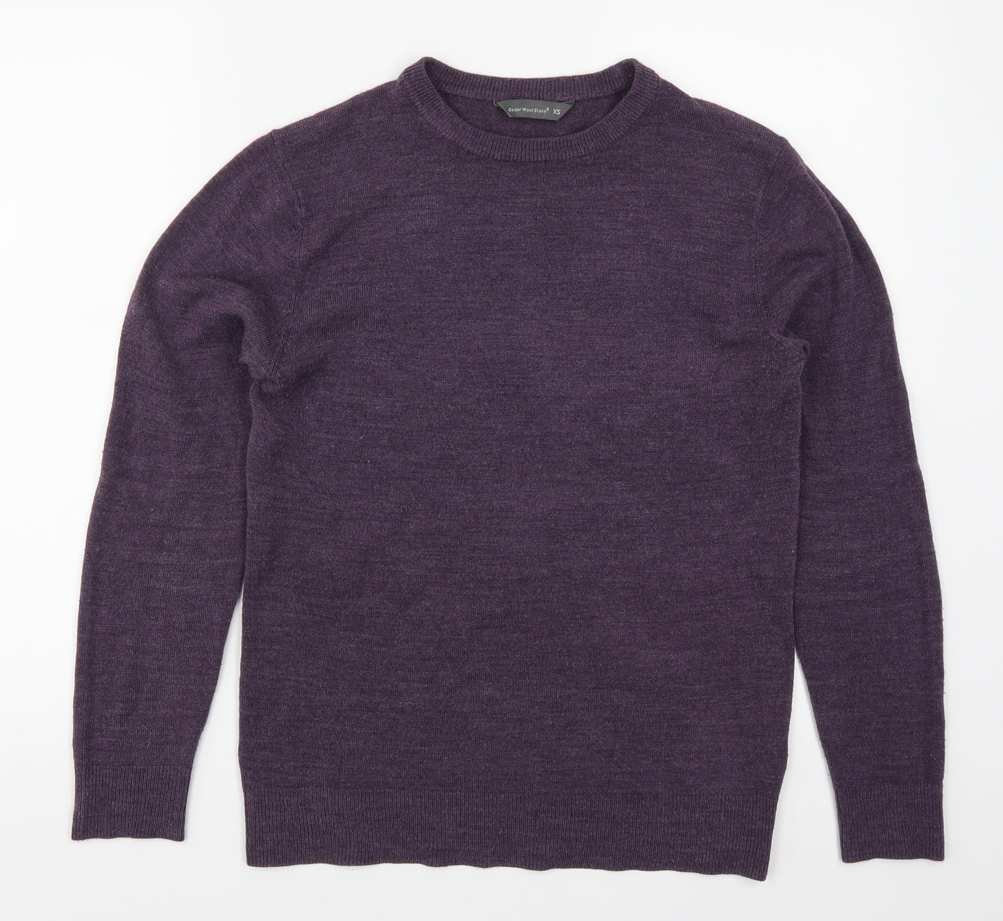Cedarwood State Mens Purple   Pullover Jumper Size XS