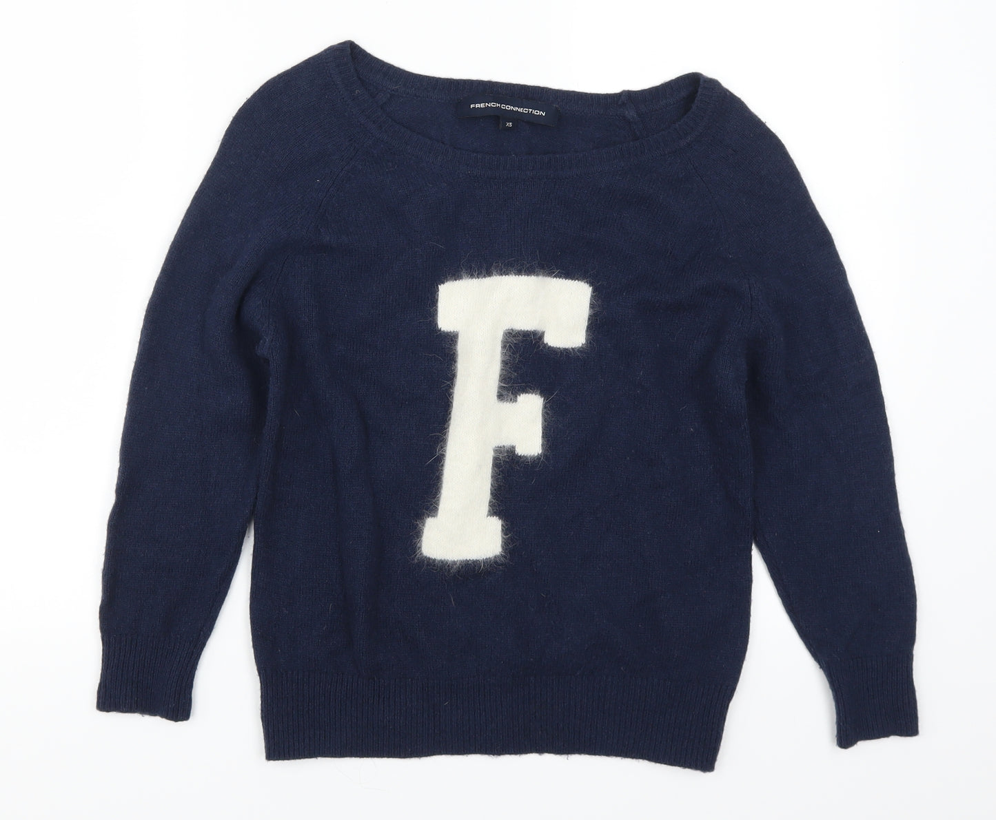 French Connection Womens Blue   Pullover Jumper Size XS  - Letter ''F''