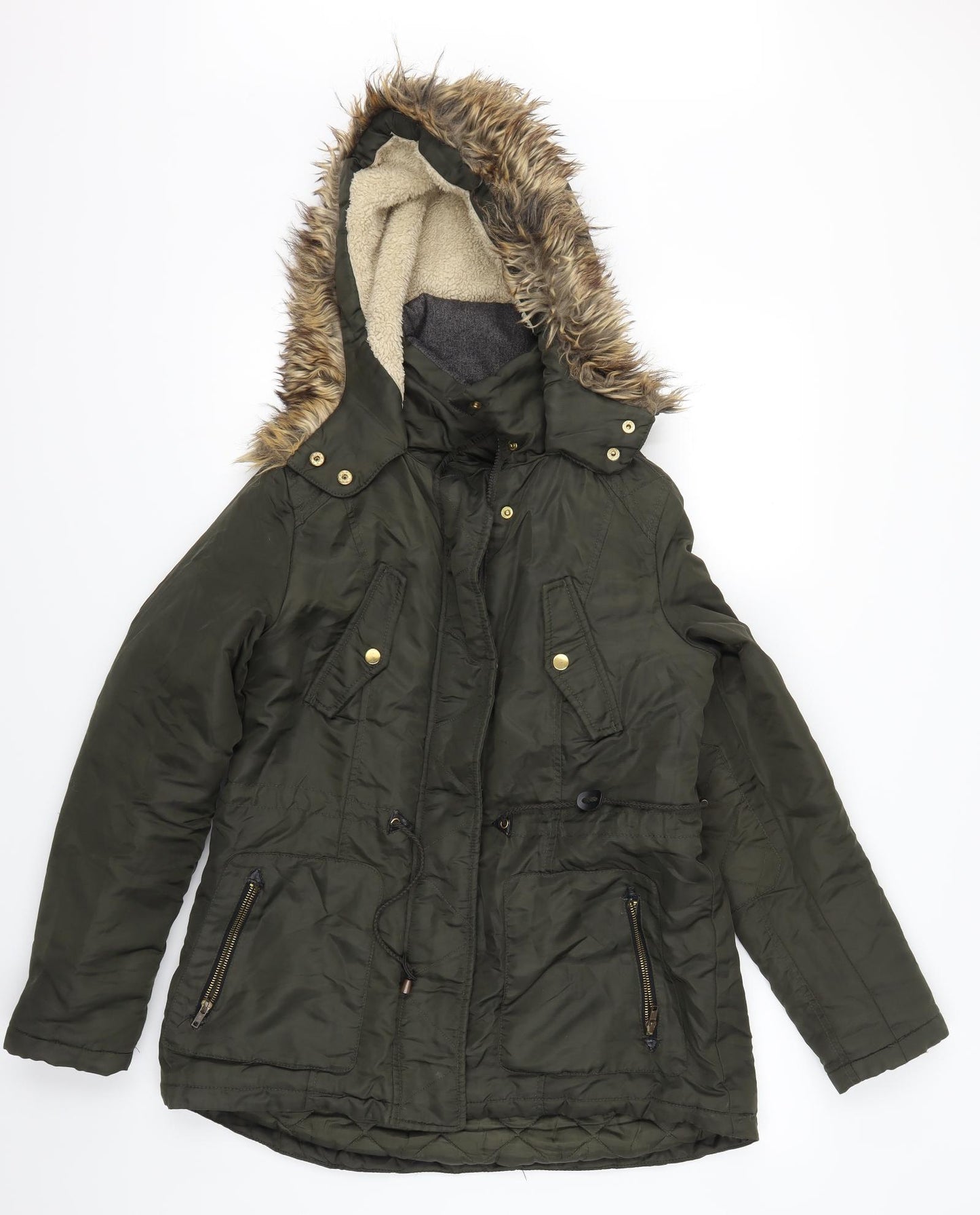 Atmosphere Womens Green   Parka Coat Size 12