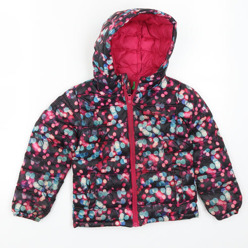 Mountain Warehouse Girls Pink Geometric  Quilted Coat Size 3-4 Years  - Blue