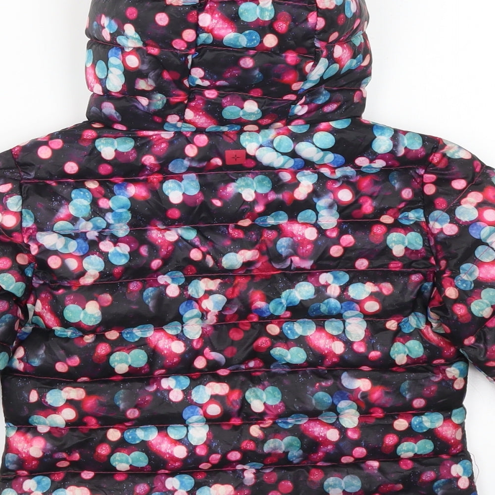 Mountain Warehouse Girls Pink Geometric  Quilted Coat Size 3-4 Years  - Blue