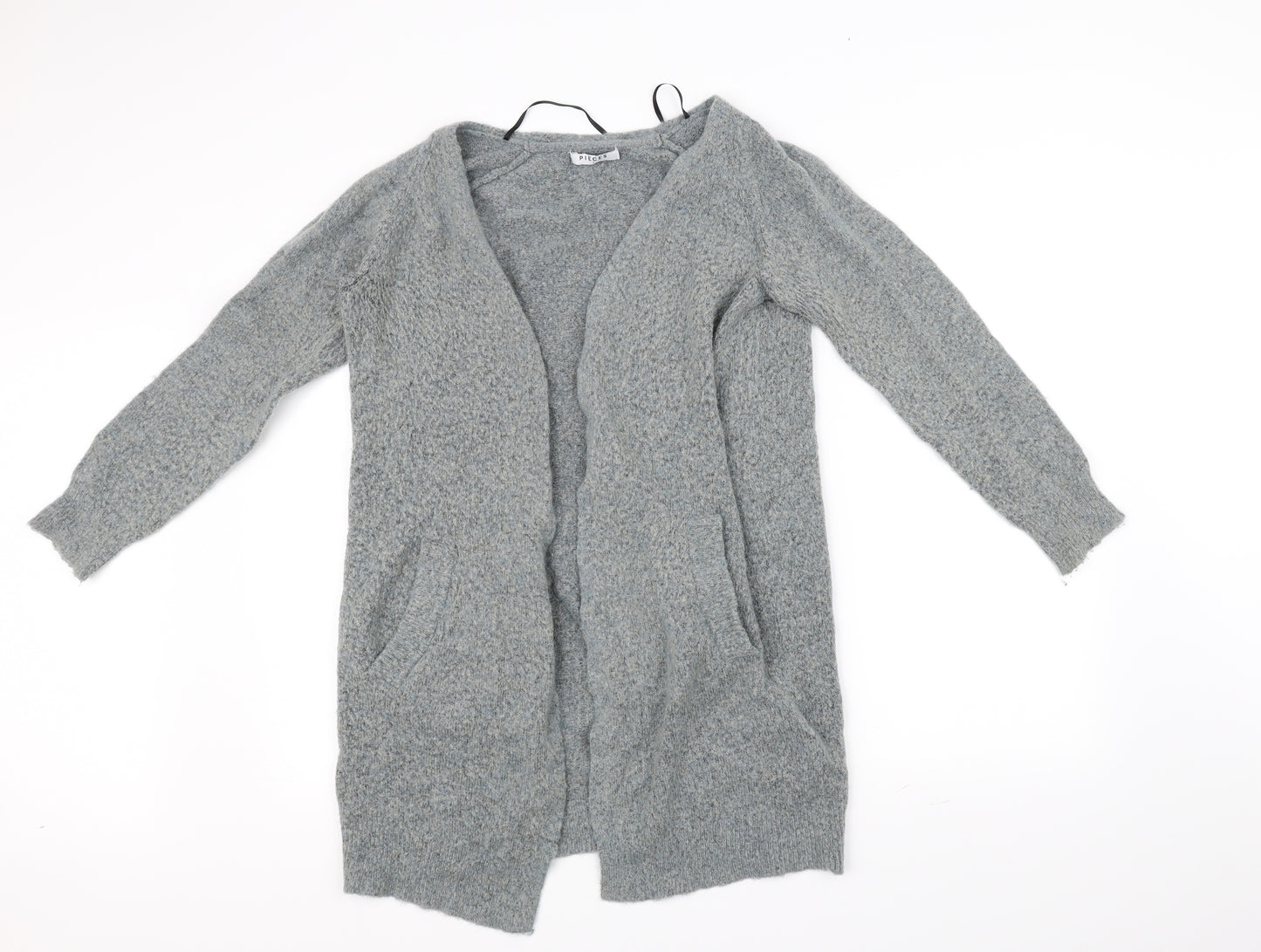 Pieces Womens Grey   Cardigan Jumper Size L