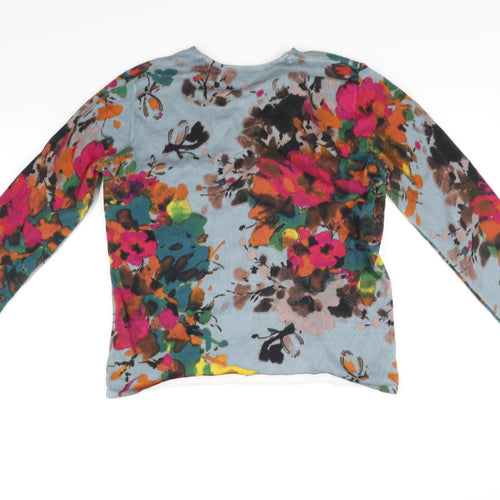 Kenar Womens Blue Floral  Pullover Jumper Size M