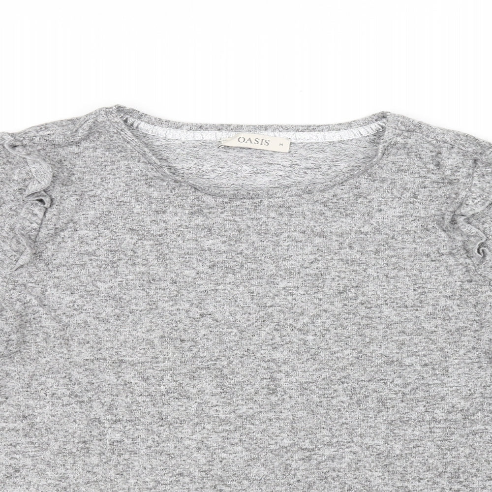 Oasis Womens Grey   Pullover Jumper Size M