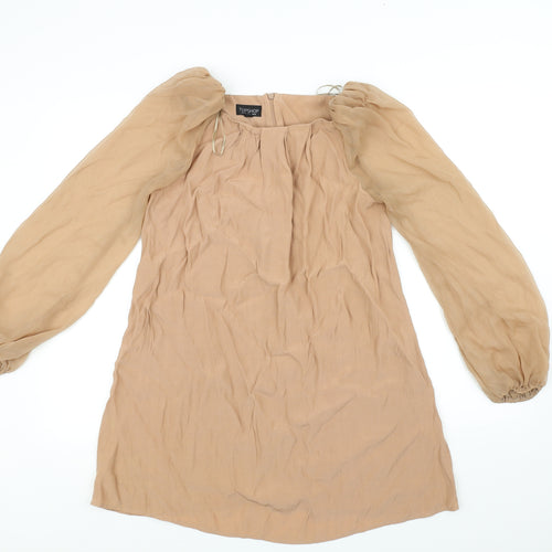 Topshop Womens Beige   A-Line  Size 10
