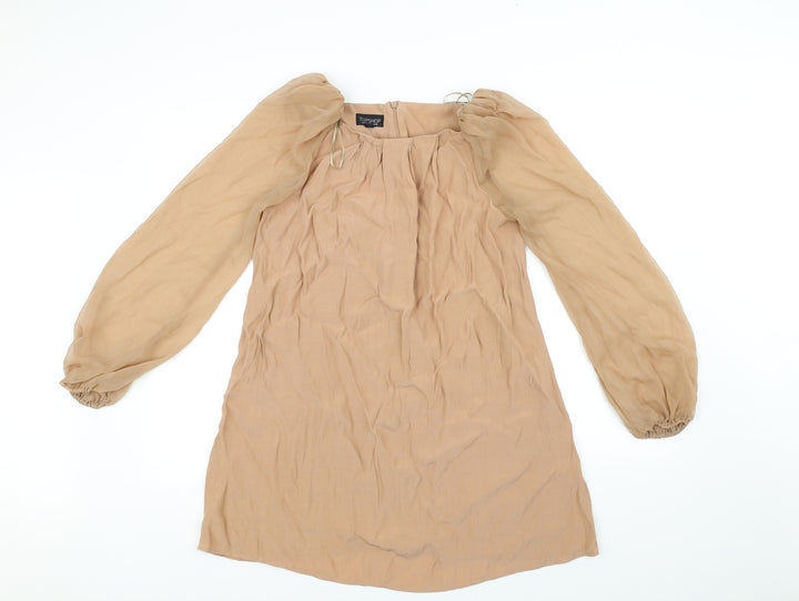 Topshop Womens Beige   A-Line  Size 10