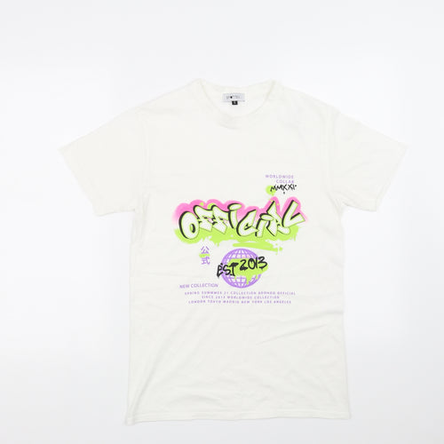 Spotted Girls White   Basic T-Shirt Size S