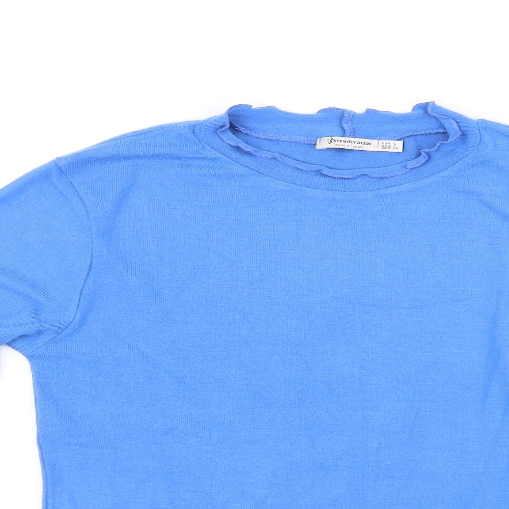 Stradavarius Womens Blue   Pullover Jumper Size L